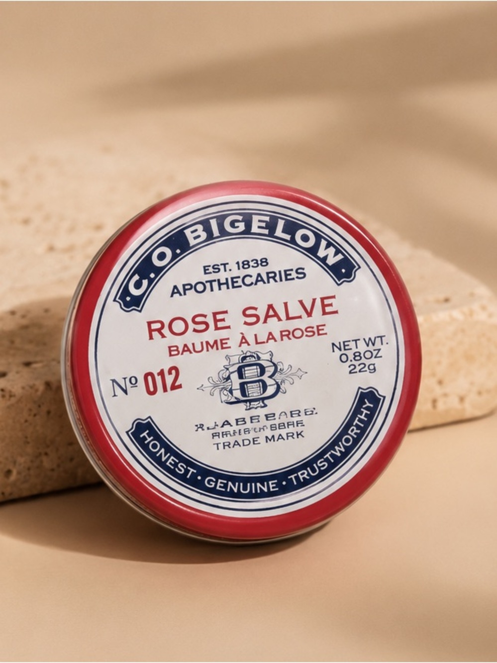 C.O. Bigelow Rose Salve No. 012 All-Purpose Lip Balm Travel Tin Skincare